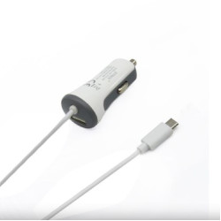 Syrox C26 Araç Şarj Aleti 3.4A Sabit Micro Usb Kablo + Usb Port 